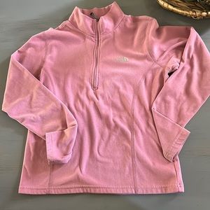 Pink North face sweatshirt.